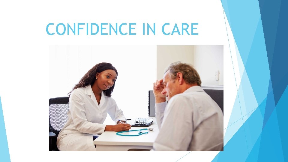 CONFIDENCE IN CARE CONFIDENCE IN CARE
