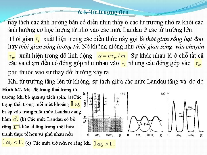 6. 4. Từ trường đều này tách các ảnh hưởng bán cổ điển nhìn