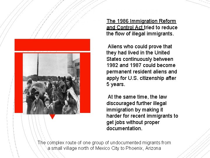 Undocumented Immigration: 1986 Immigration Reform Mexico to. The Arizona and Control Act tried to