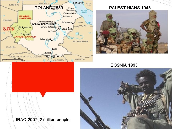 POLAND 1939 PALESTINIANS 1948 BOSNIA 1993 IRAQ 2007; 2 million people 