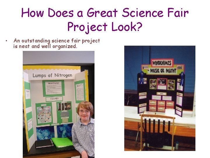 How Does a Great Science Fair Project Look? • An outstanding science fair project