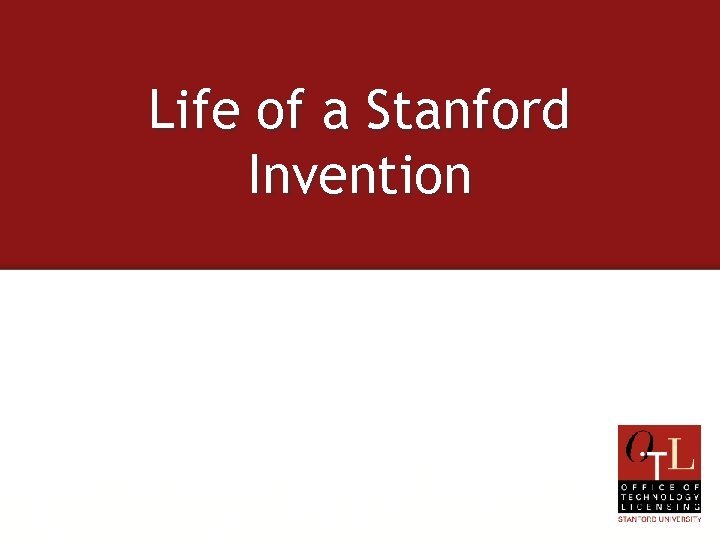 Life of a Stanford Invention 