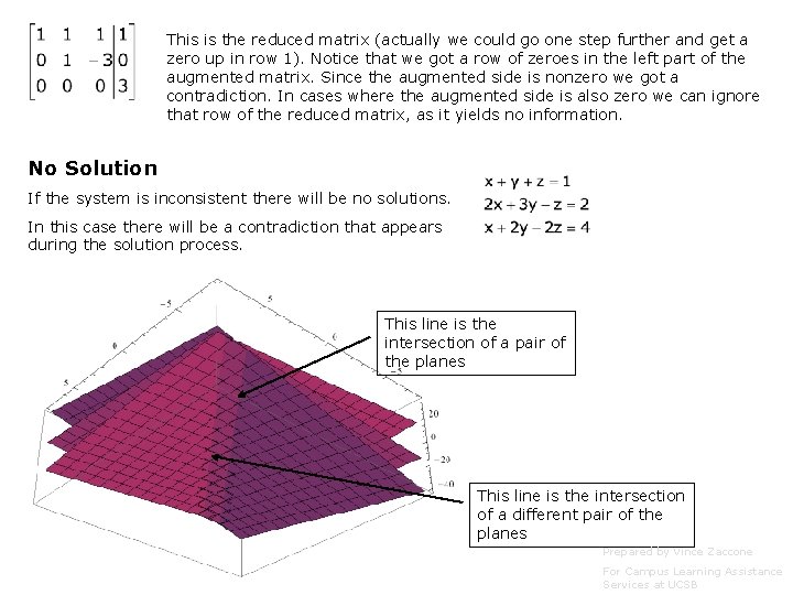 This is the reduced matrix (actually we could go one step further and get