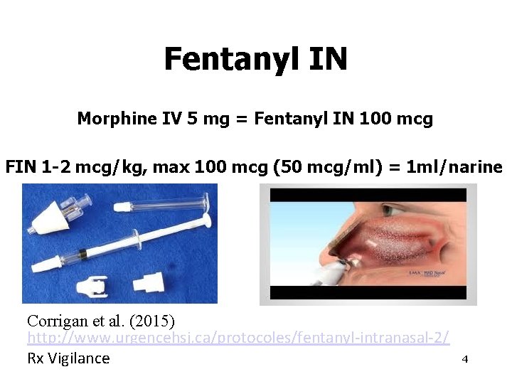Fentanyl IN Morphine IV 5 mg = Fentanyl IN 100 mcg FIN 1 -2