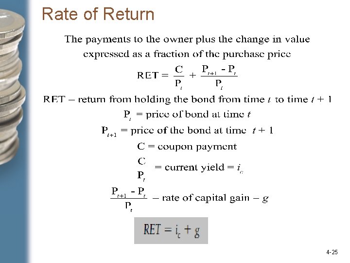 Rate of Return 4 -25 