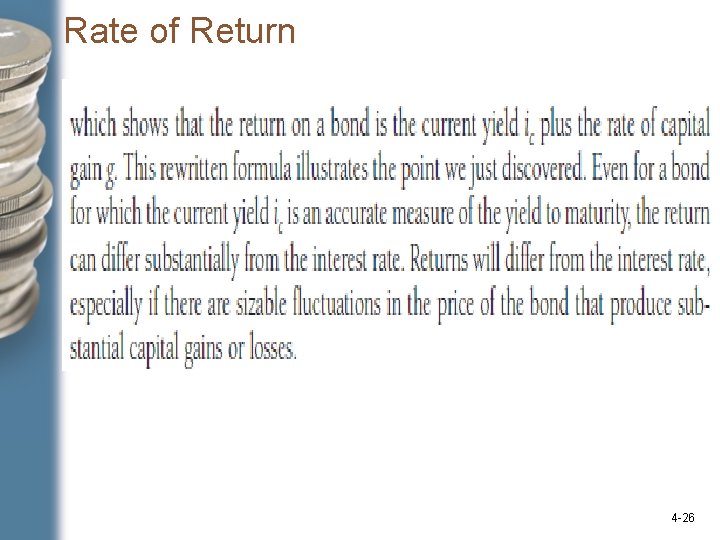 Rate of Return 4 -26 