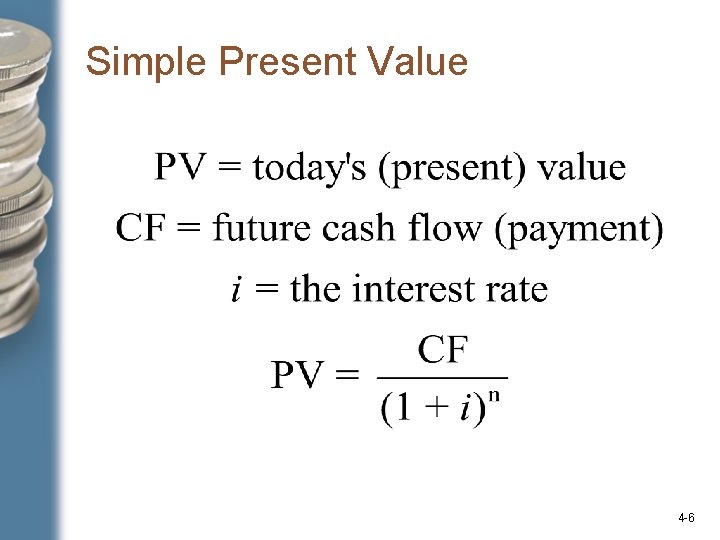 Simple Present Value 4 -6 