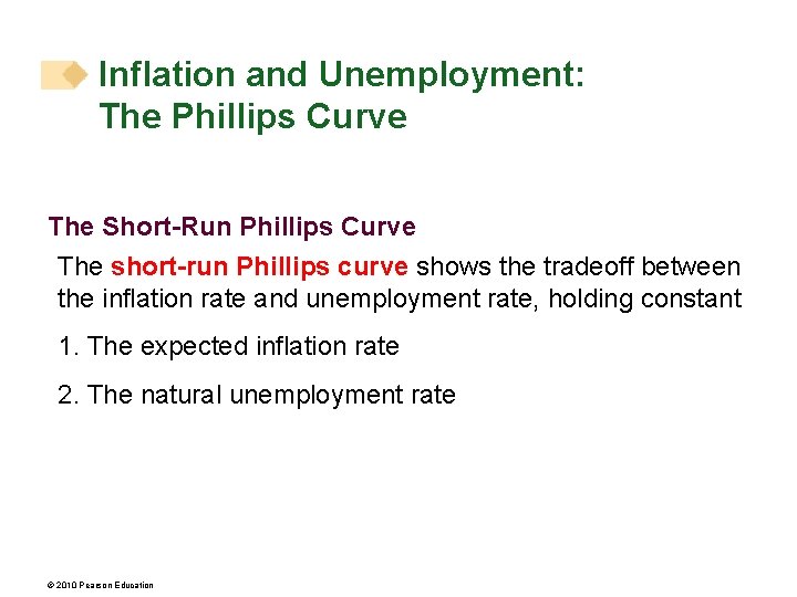 Inflation and Unemployment: The Phillips Curve The Short-Run Phillips Curve The short-run Phillips curve