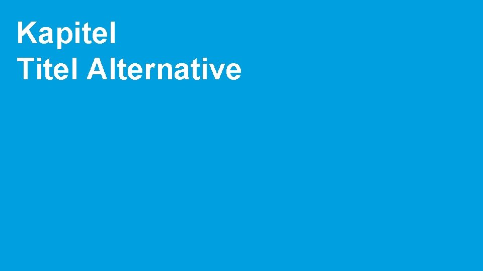 Kapitel Titel Alternative 
