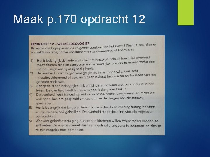 Maak p. 170 opdracht 12 