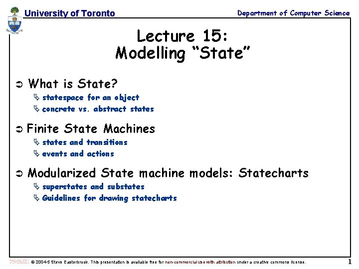 University of Toronto Department of Computer Science Lecture