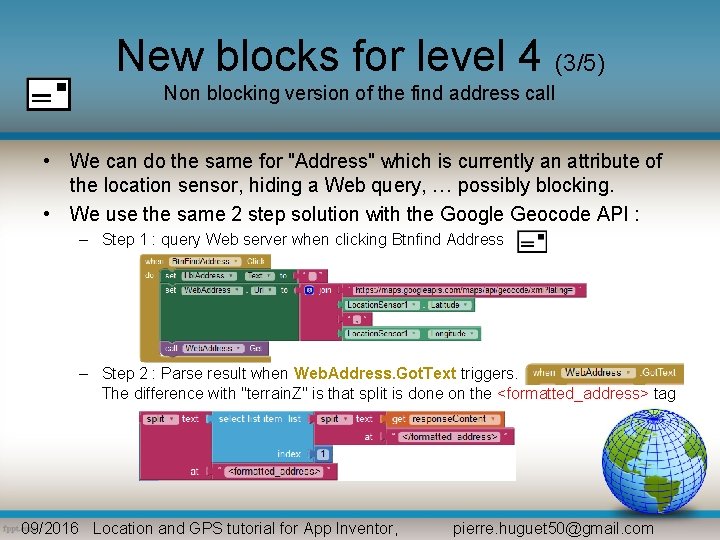 New blocks for level 4 (3/5) Non blocking version of the find address call