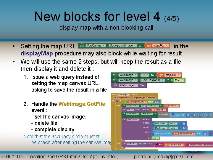 New blocks for level 4 (4/5) display map with a non blocking call •