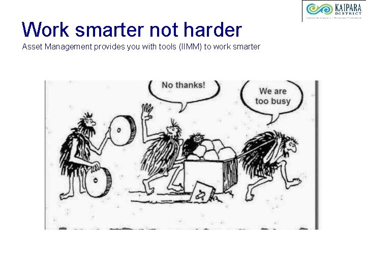 Work smarter not harder Asset Management provides you with tools (IIMM) to work smarter