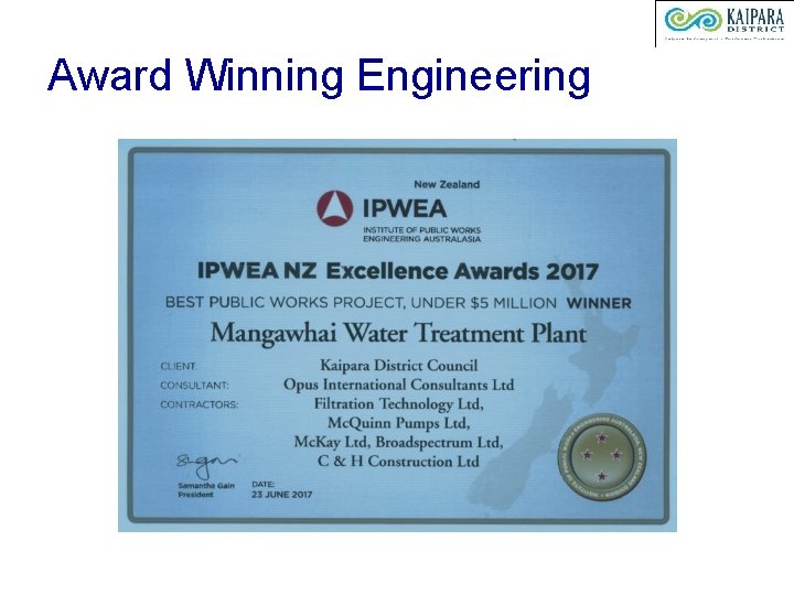 Award Winning Engineering 