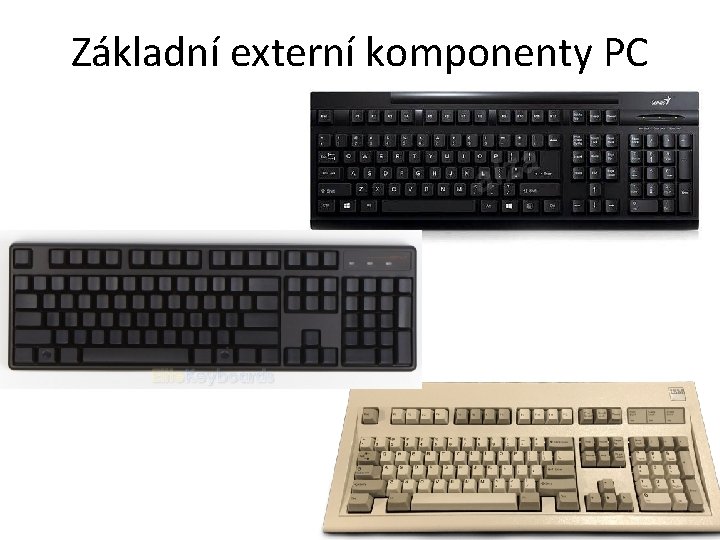 Základní externí komponenty PC 