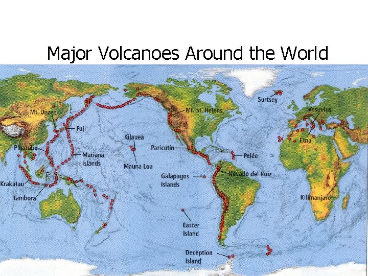 Major Volcanoes Around the World 