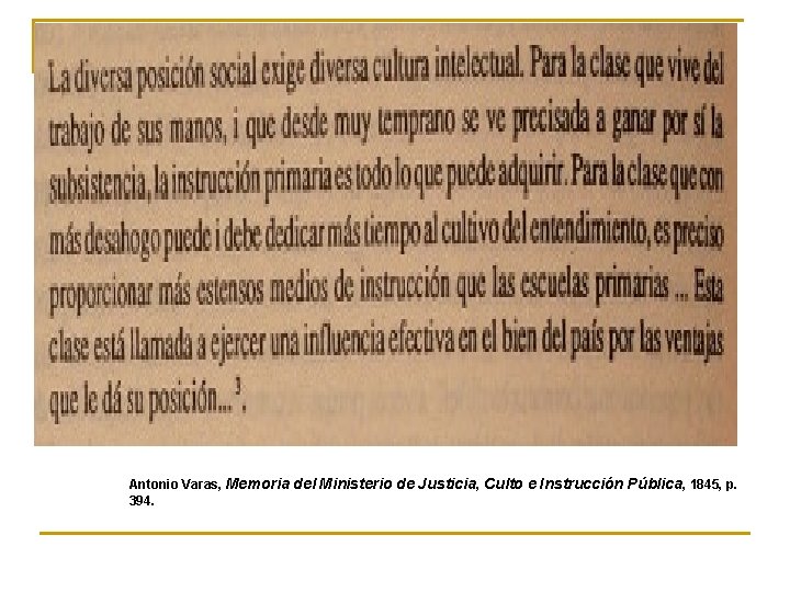 Antonio Varas, Memoria del Ministerio de Justicia, Culto e Instrucción Pública , 1845, p.