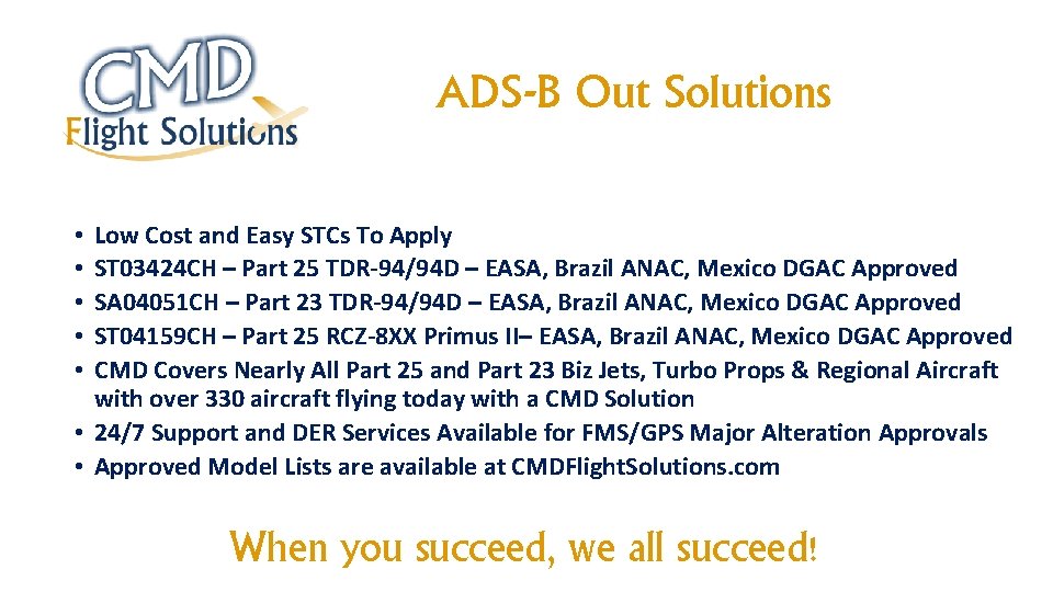 ADS-B Out Solutions Low Cost and Easy STCs To Apply ST 03424 CH –