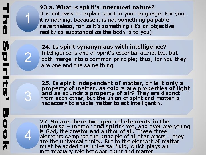 1 23 a. What is spirit’s innermost nature? It is not easy to explain