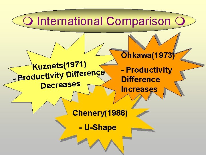  International Comparison ) 1 7 9 1 ( s t e n z