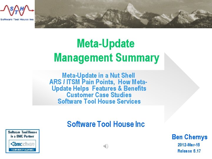 Meta Update Window www softwaretoolhouse com MetaUpdate Management Summary MetaUpdate in
