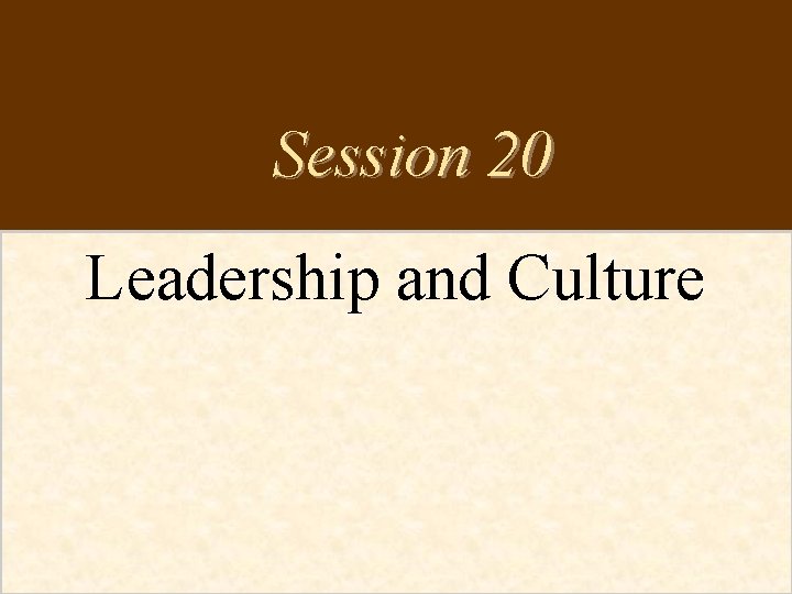 Session 20 Leadership and Culture Mc. Graw-Hill/Irwin Strategic Management, 10/e Copyright © 2007 The