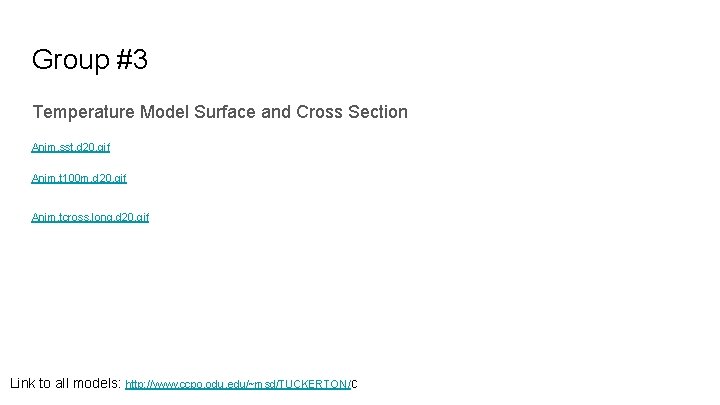 Group #3 Temperature Model Surface and Cross Section Anim. sst. d 20. gif Anim.