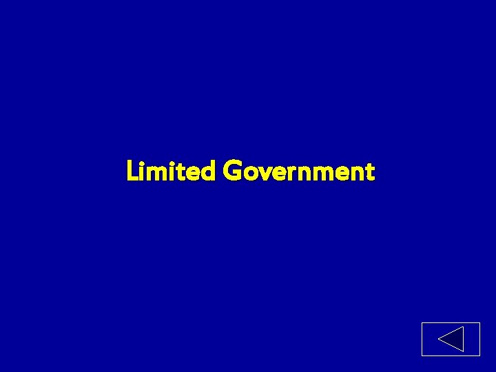 Limited Government 