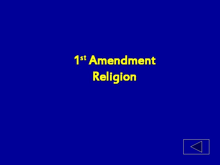 1 st Amendment Religion 