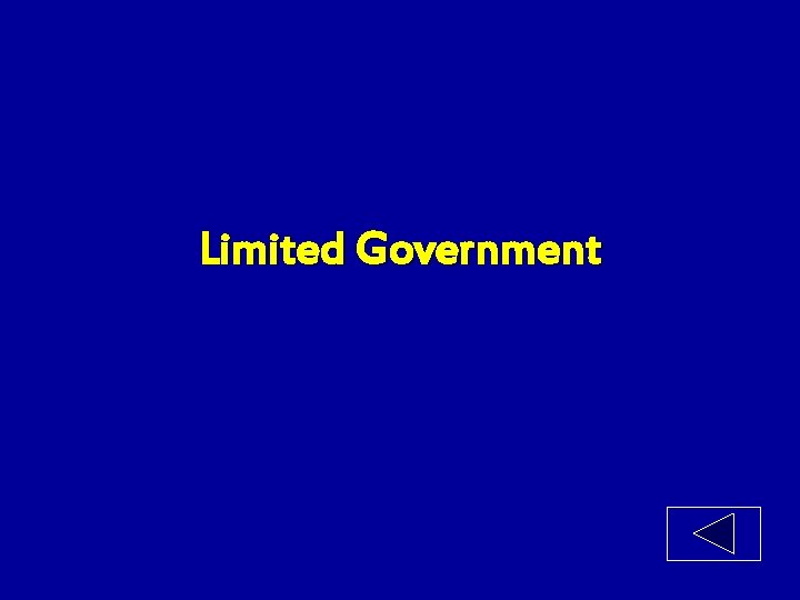 Limited Government 