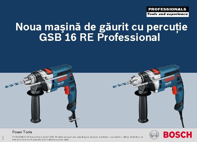 Launch Package GSB 16 RE Professional Noua maşină de găurit cu percuţie GSB 16