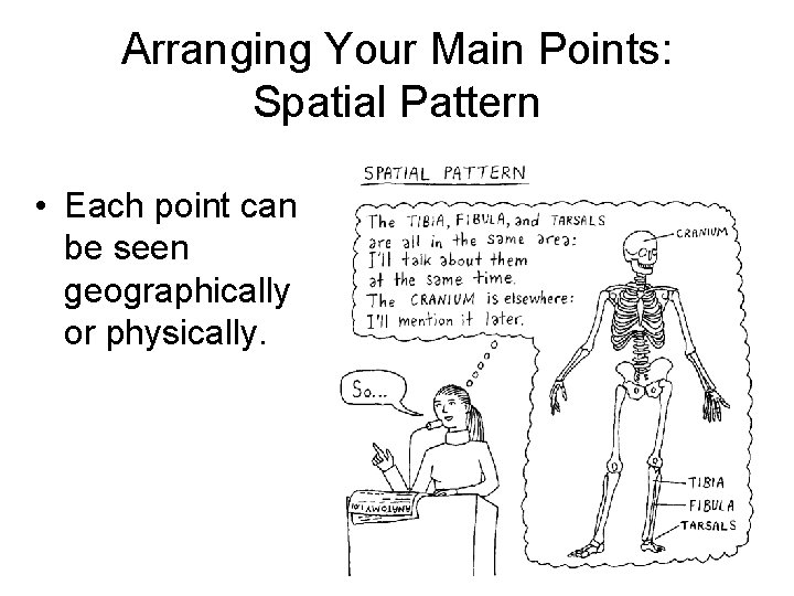 Arranging Your Main Points: Spatial Pattern • Each point can be seen geographically or