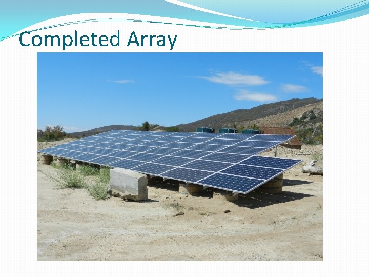 Completed Array 