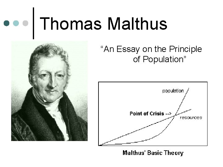Thomas Malthus “An Essay on the Principle of Population” 
