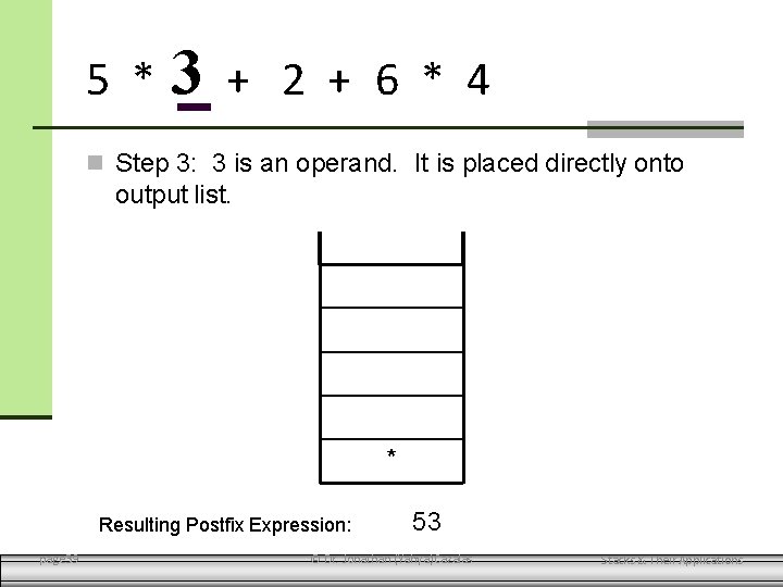 5 * 3 + 2 + 6 * 4 Step 3: 3 is an