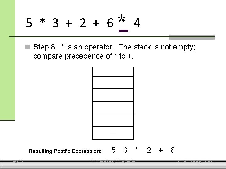 5 * 3 + 2 + 6* 4 Step 8: * is an operator.