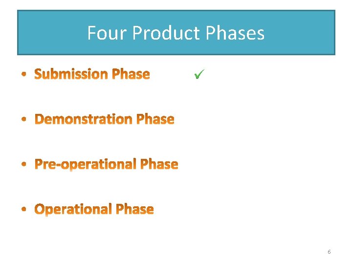 Four Product Phases 6 