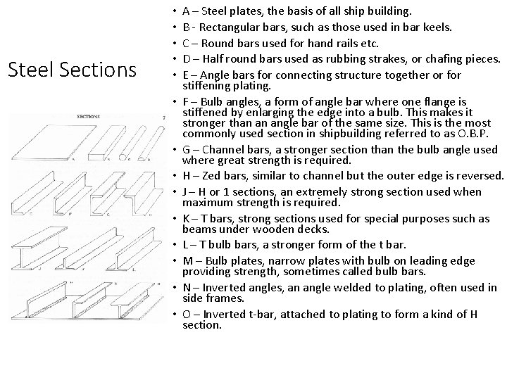 Steel Sections • • • • A – Steel plates, the basis of all Steel Sections • • • • A – Steel plates, the basis of all