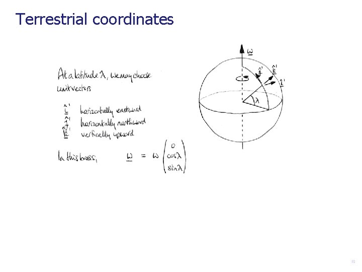 Terrestrial coordinates 10 