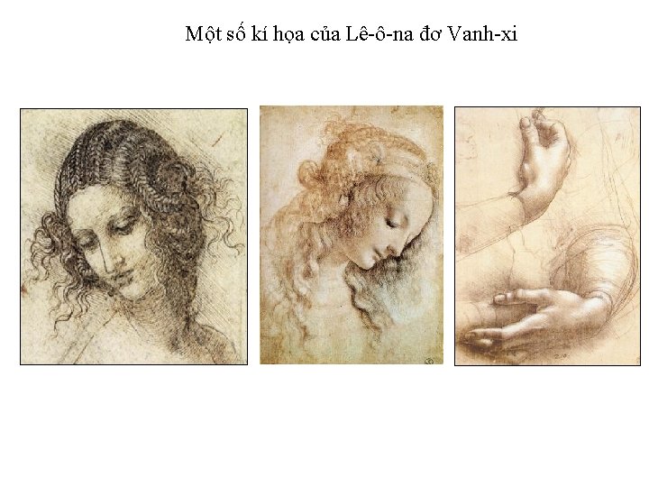 Một số kí họa của Lê-ô-na đơ Vanh-xi 