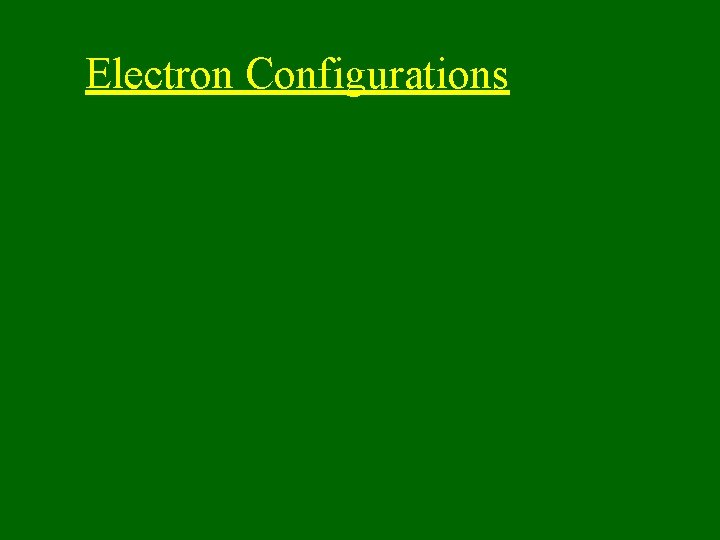 Electron Configurations 