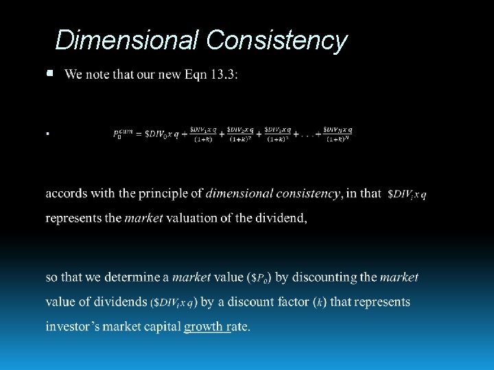 Dimensional Consistency 