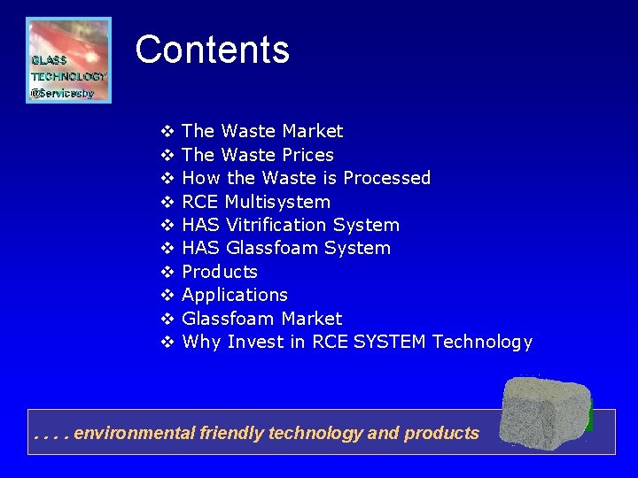 Contents v v v v v The Waste Market The Waste Prices How the