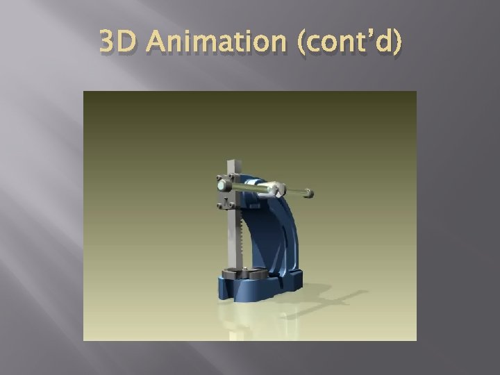 3 D Animation (cont’d) 