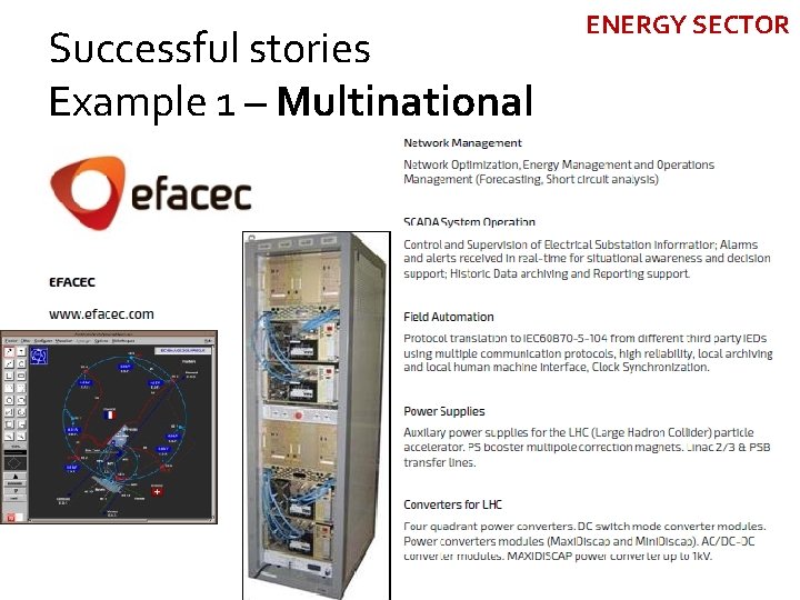 Successful stories Example 1 – Multinational ENERGY SECTOR 