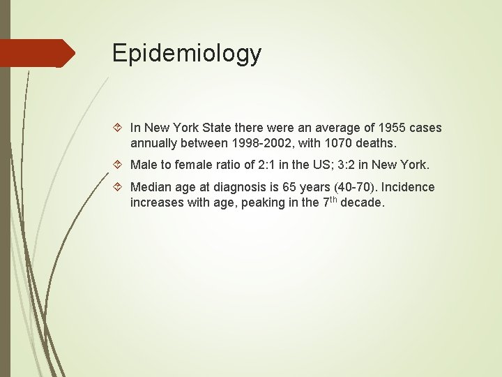 Epidemiology In New York State there were an average of 1955 cases annually between