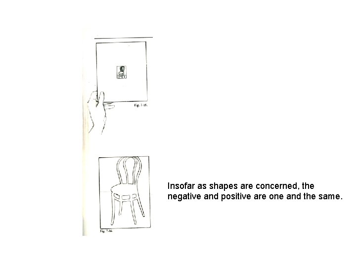 Insofar as shapes are concerned, the negative and positive are one and the same.