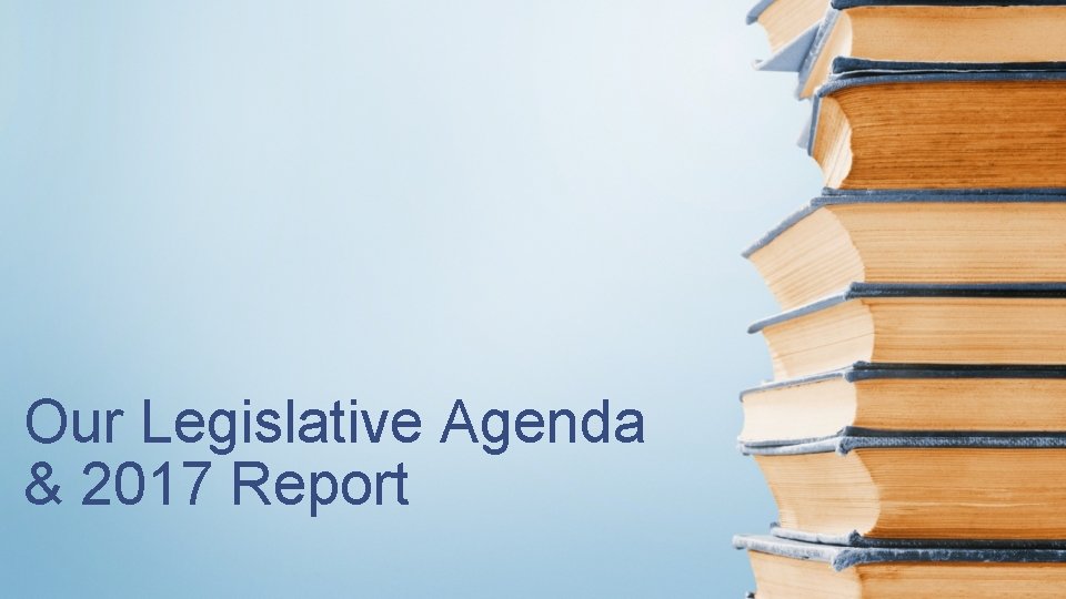 Our Legislative Agenda & 2017 Report 