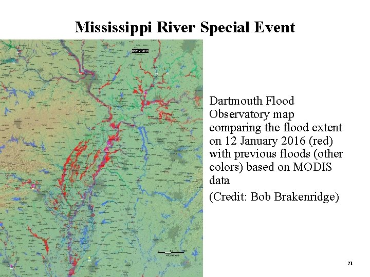 Mississippi River Special Event Dartmouth Flood Observatory map comparing the flood extent on 12 Mississippi River Special Event Dartmouth Flood Observatory map comparing the flood extent on 12